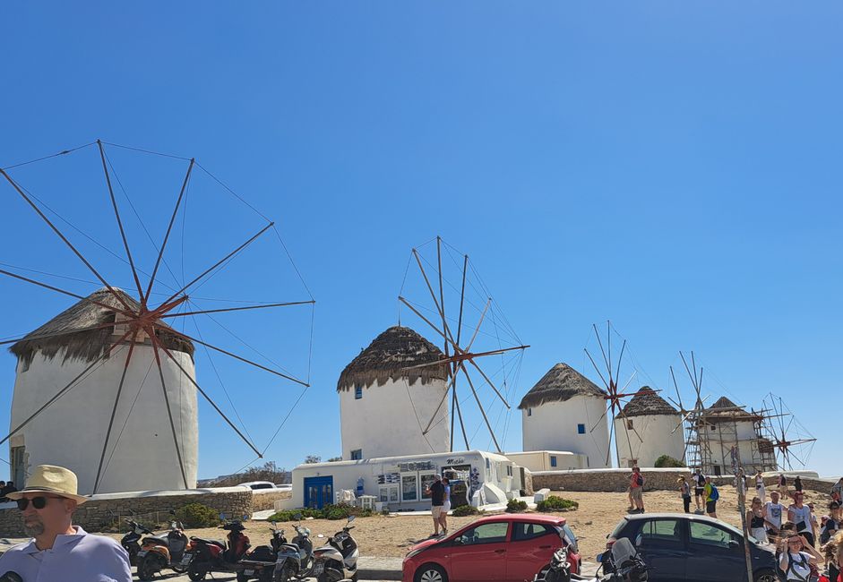 Los 6 molinos de viento de Mykonos 