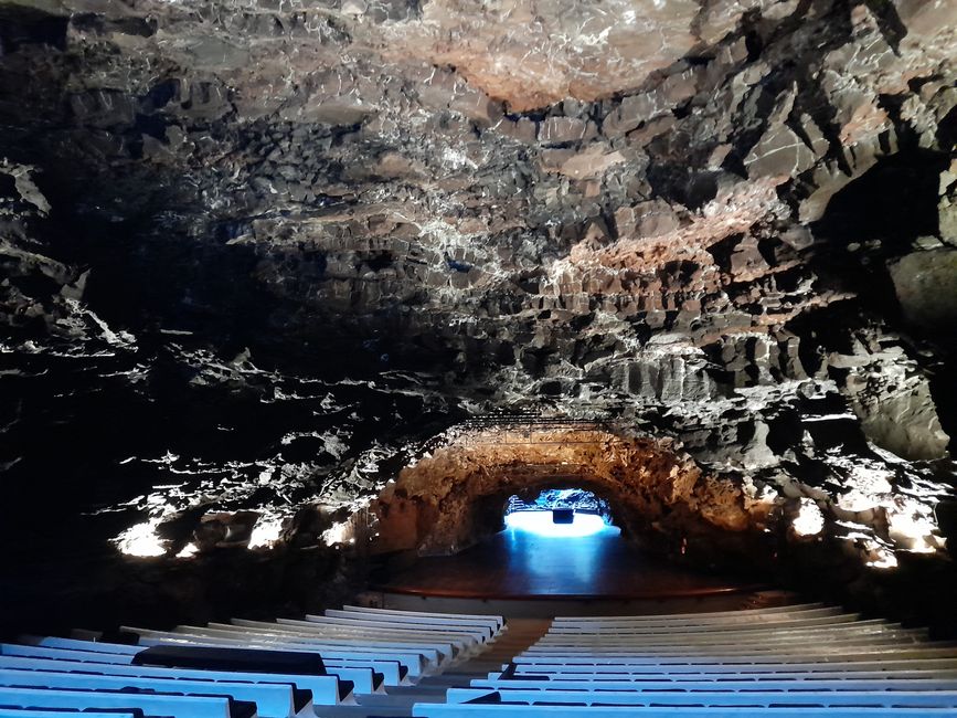 Concert hall in the volcano tunnel