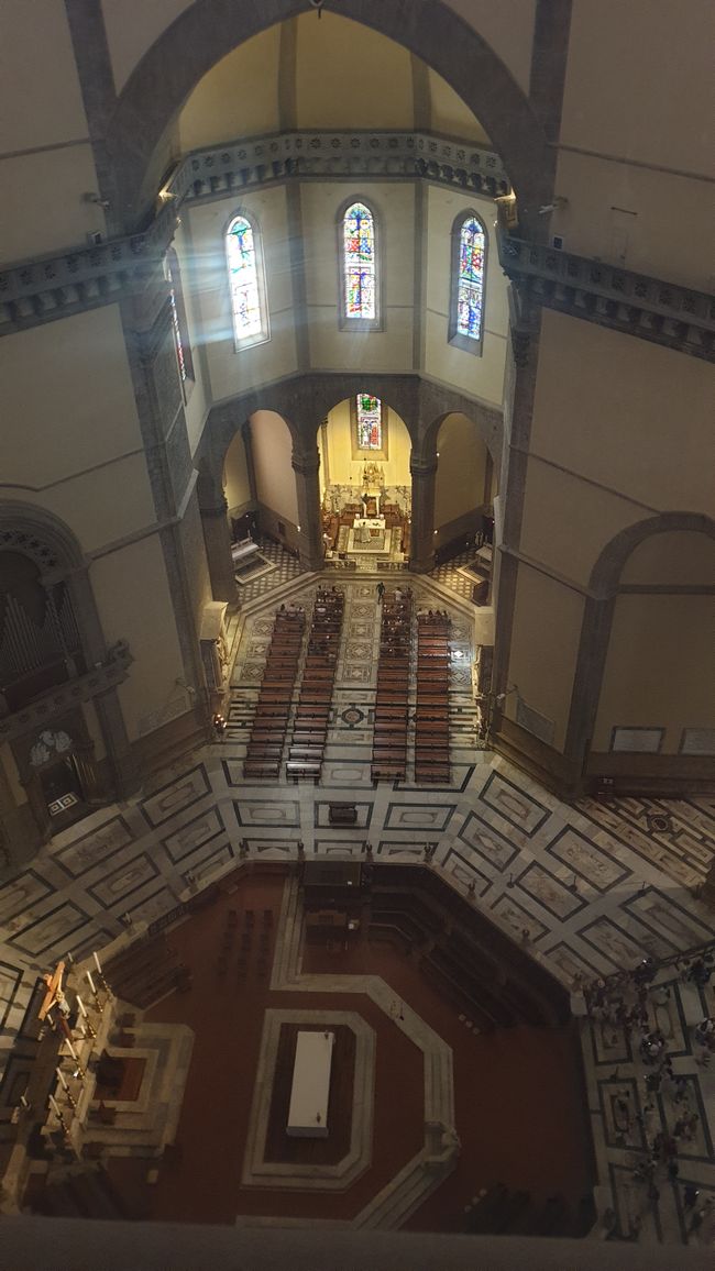 View from above into the cathedral