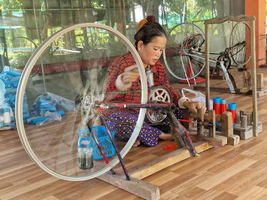 Fahrradreifenkonstruktion zum Faden spinnen 