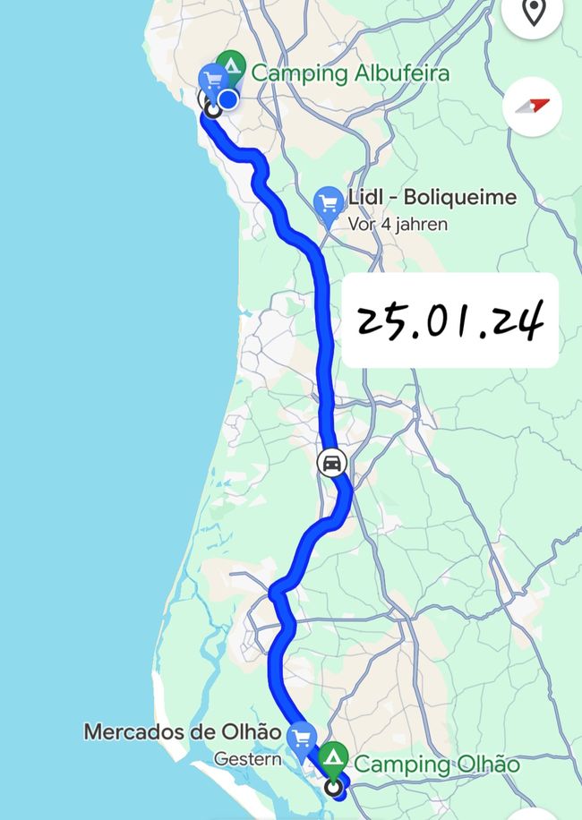 50 Km fahren wir heute in die touristische Hochburg der Algarve