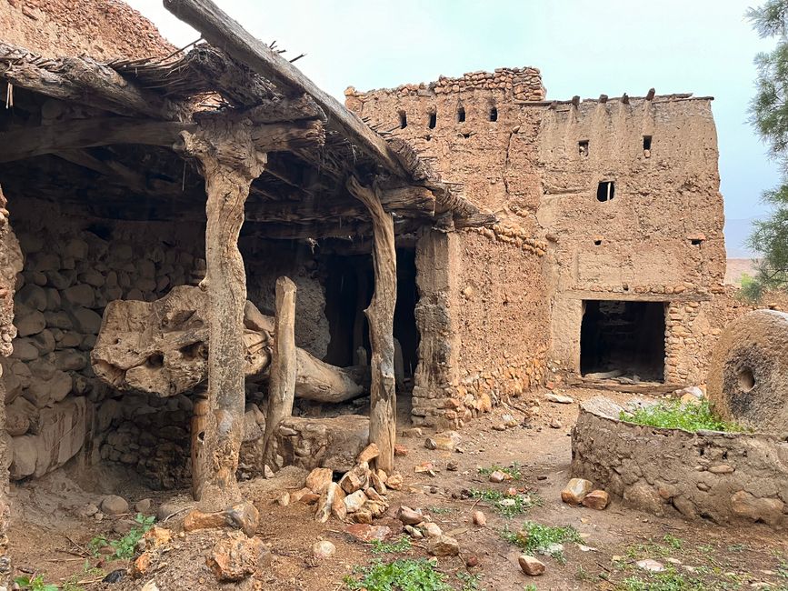 The ancient olive oil press in the kasbah