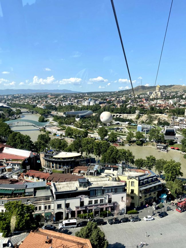 View over the Kura River towards Rike Park