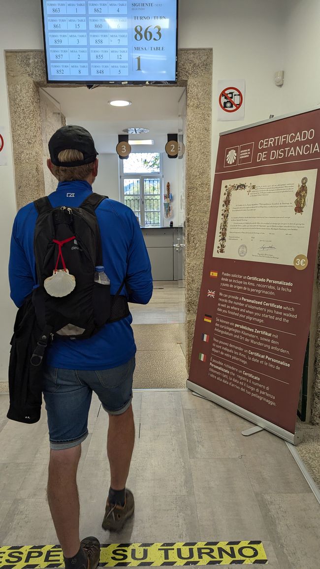 Thirteenth stage on the Camino Portugues from Padron to Santiago de Compostela