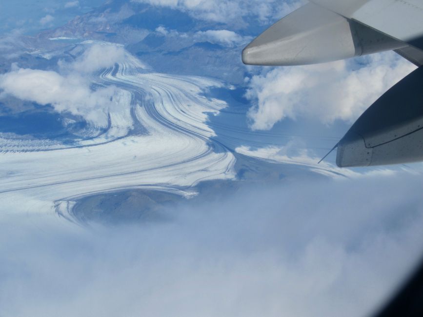 Desde el avión ..