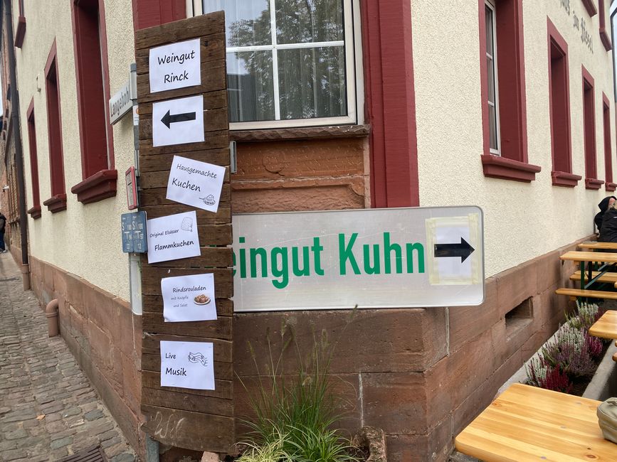 Hier fehlen nur zwei Buchstaben - aber lecker war der Federweiße auf jeden Fall