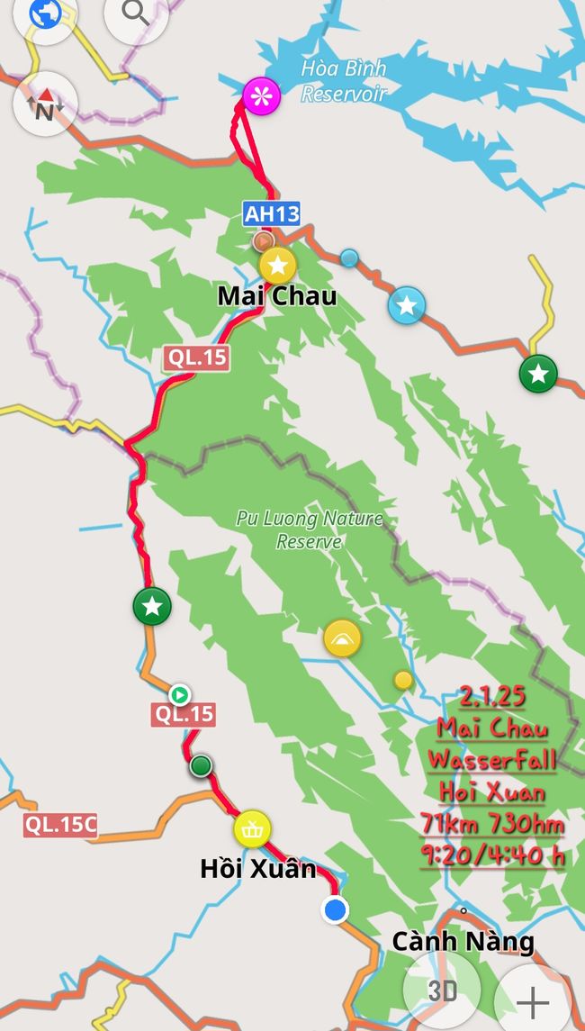 2.1.25 Mai Chau -> Chute d'eau -> Hoi Xuan