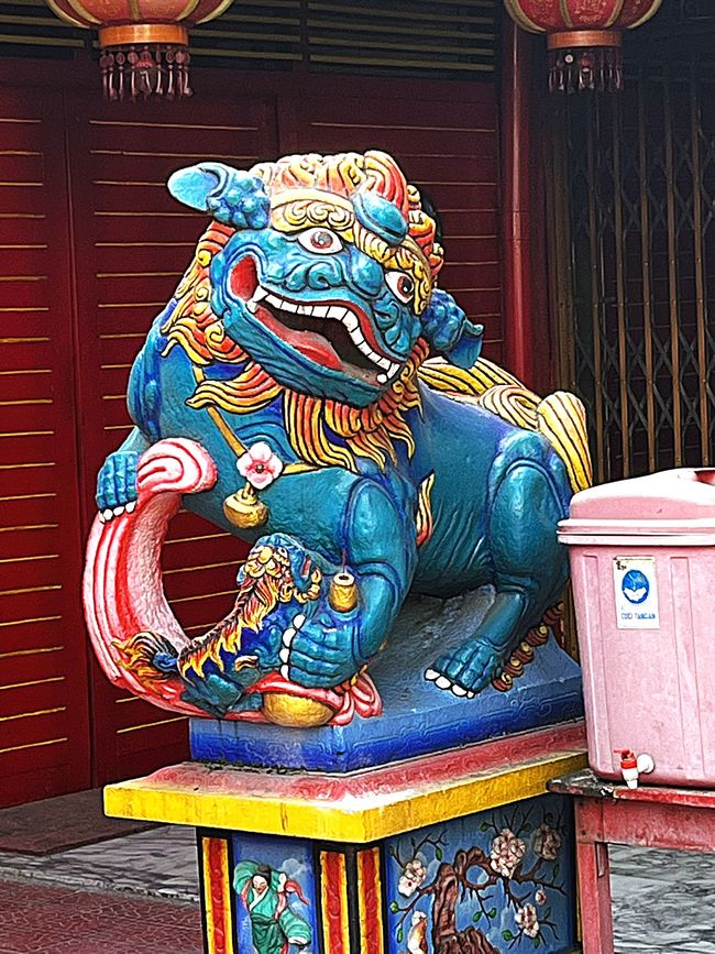 Lion in a Chinese Temple