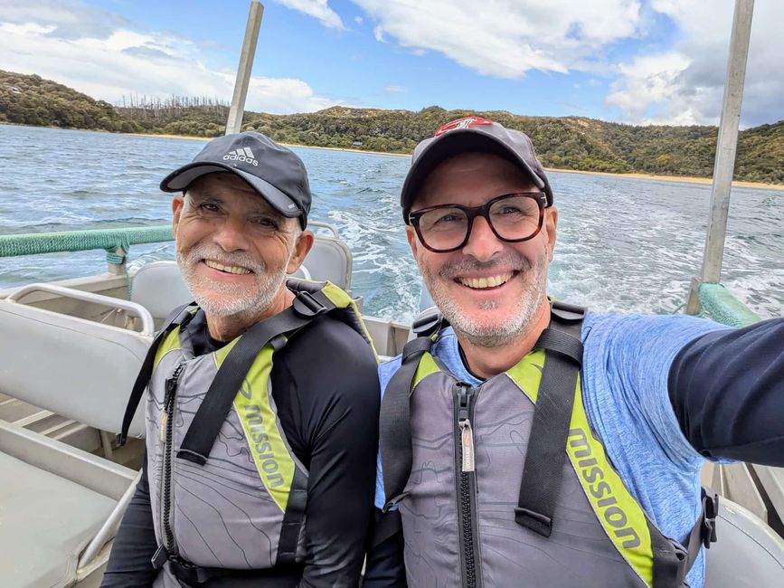 Mit dem Kajak raus auf die Sandy Bay im Abel Tasman-NP