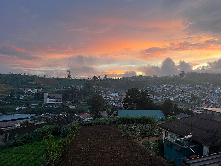 Ausblick aus unsere Wohnung in Nuwara Eliya 