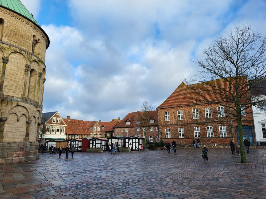Ribe Domplatz mit Weihnachtsmarkt