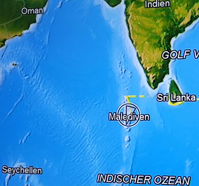 Día 127 y 128 hasta 131 de 175: Crucero alrededor del mundo - Malé/Maldivas y cuatro días en el mar