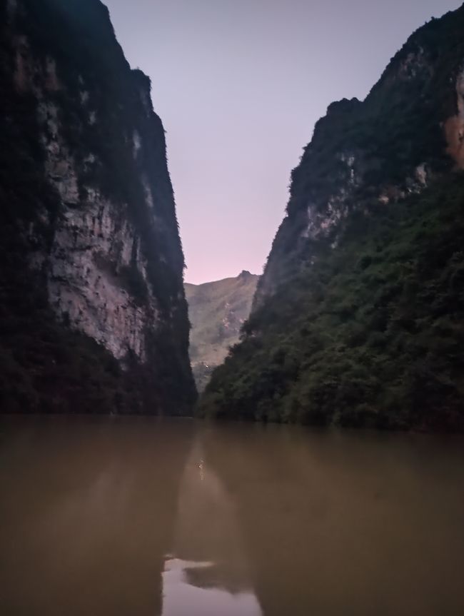Abends beim Kayak fahren 