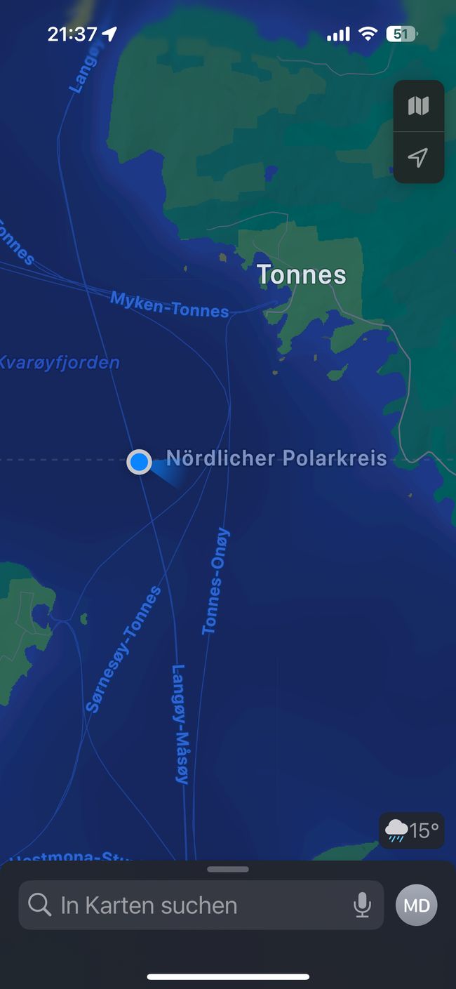 Überquerung Nördl. Polarkreis