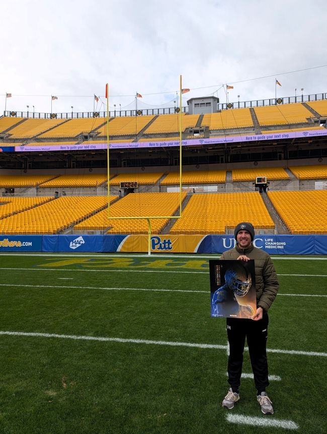 Fun Footballspiel der Collegemannschaft von Pittsburgh (Pittsburgh Panthers)