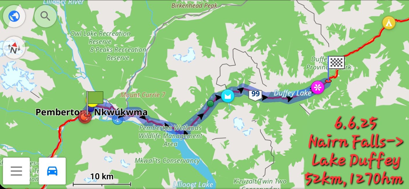 6.6.25 Chutes Nairn->Lac Duffey