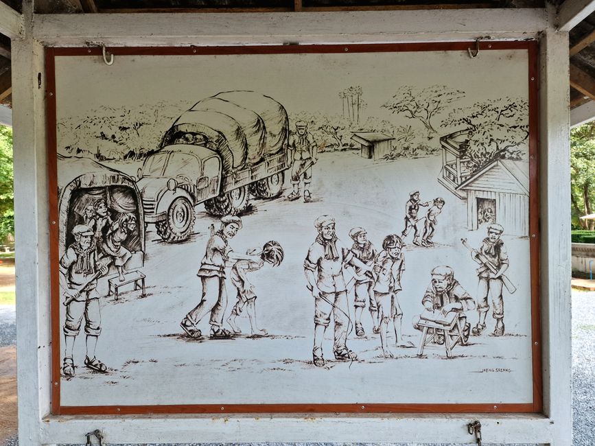 Ankunft. Menschen wurden mit dem Versprechen ein Haus, einen neuen Wohnort, nach der Vertreibung von Phnom Penh, hier zugeteilt zu bekommen