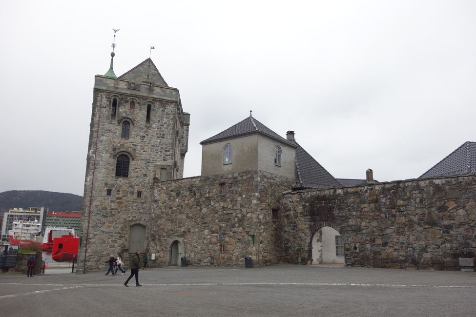 Die frühe Festung Håkonshallen