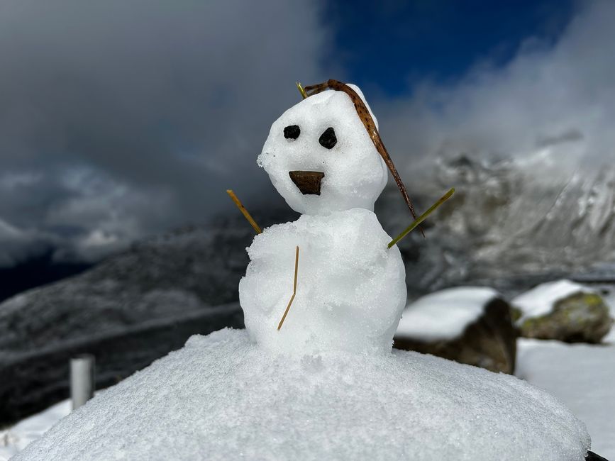 Die Schneemann-Saison hat begonnen.