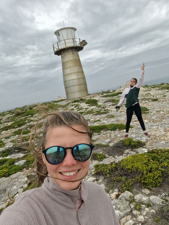 Asunto ventoso en el faro del parque nacional