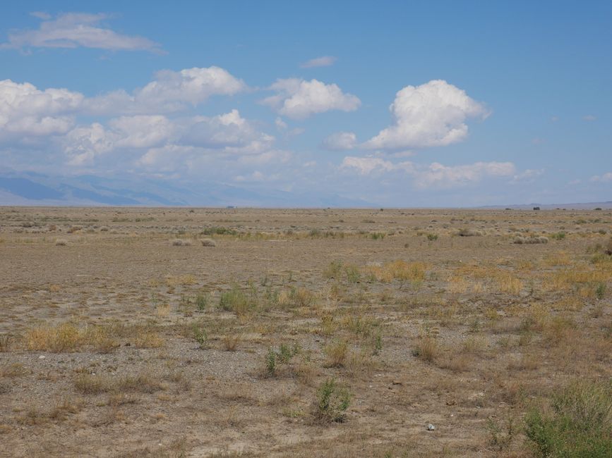 Schier endlose Steppe auf dem Weg in den Park 