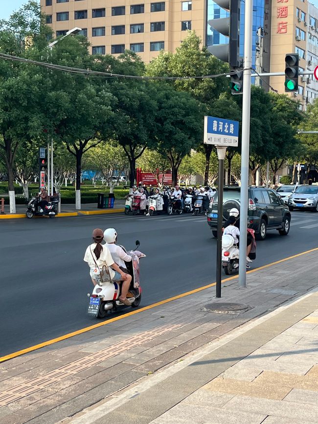 only at the red traffic light meant for them