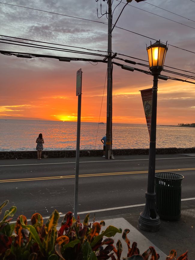 Sunset at the Lava Java …