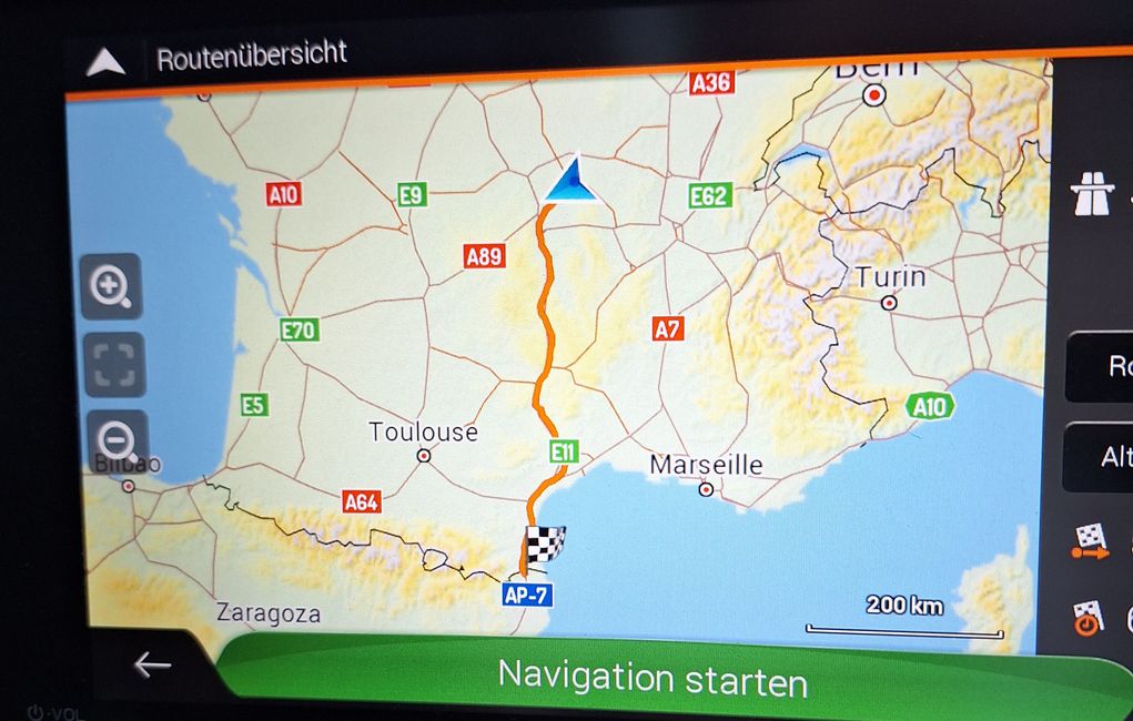 Heutige Route