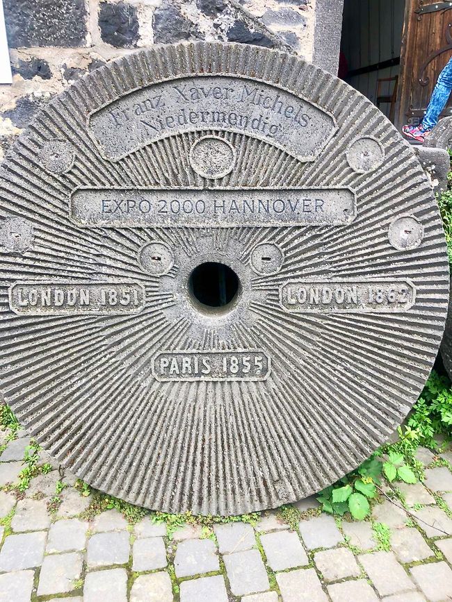 World exhibitions in London, Paris and Hanover – this millstone has traveled far and wide.