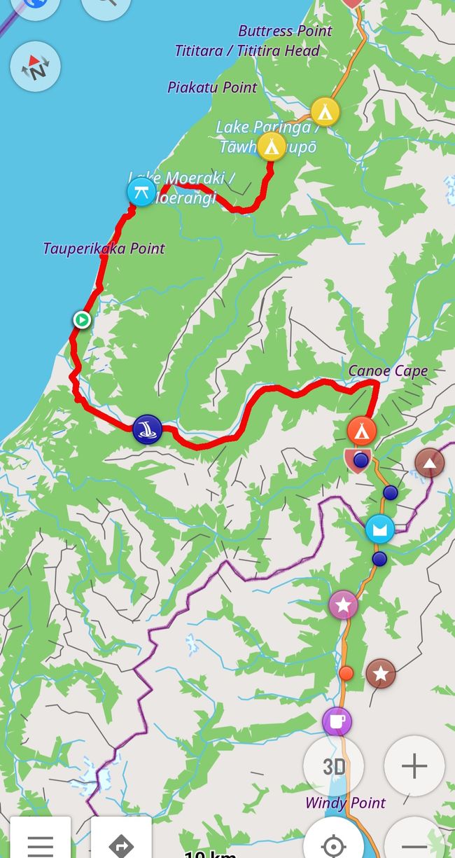 6.3.25 Pleasant Flat->Haast->Lake Paringa, 96km, 530hm