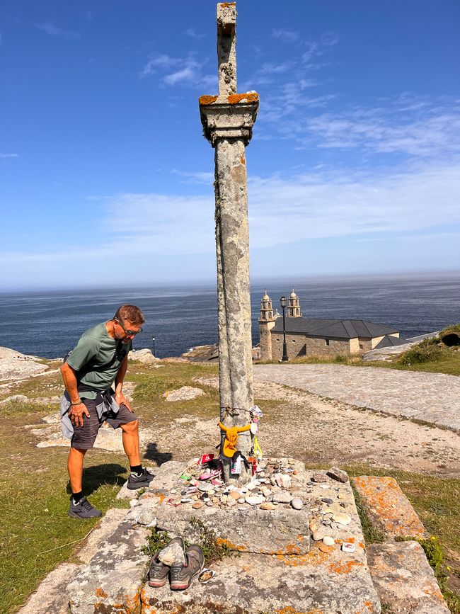 The pilgrims leave behind some very touching messages on this 'altar'