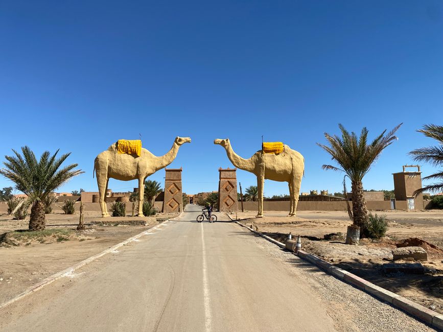 Creative entrance to a desert hotel