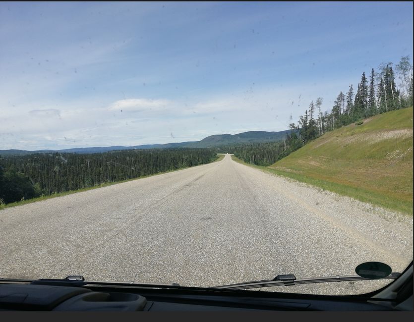 On the Alaska Highway to the north