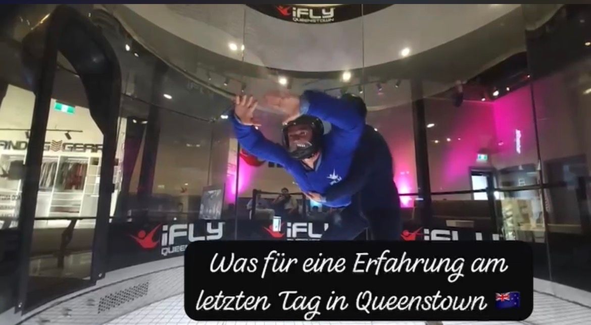 iFly Queenstown – Fliegen ohne Flügel 🧡