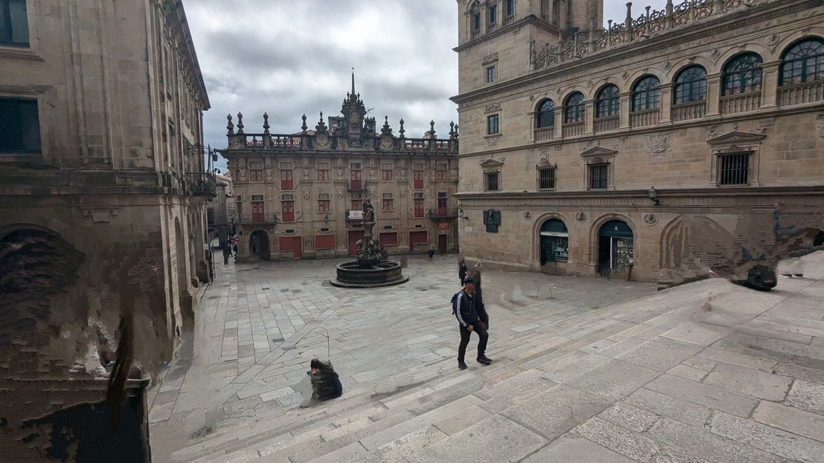 Thirteenth stage on the Camino Portugues from Padron to Santiago de Compostela