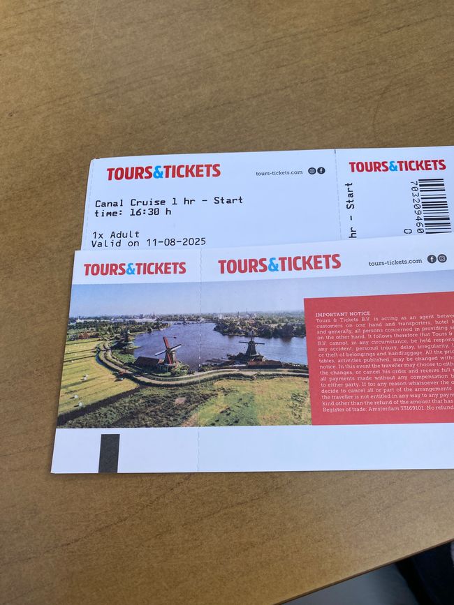 Unsere Tickets dafür