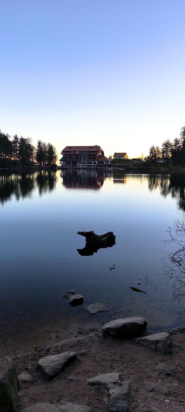 Mummelsee: Sonnenuntergang über den Wolken