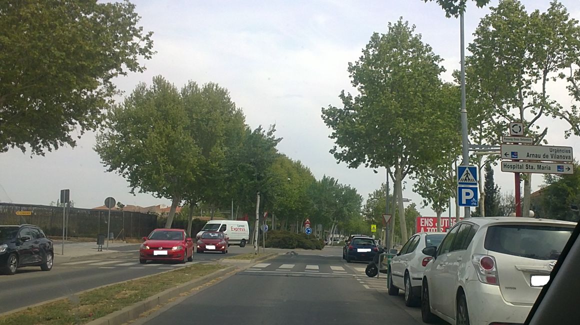 Foto dalla mia auto a Lleida (Catalogna, Spagna) (aprile 2019)