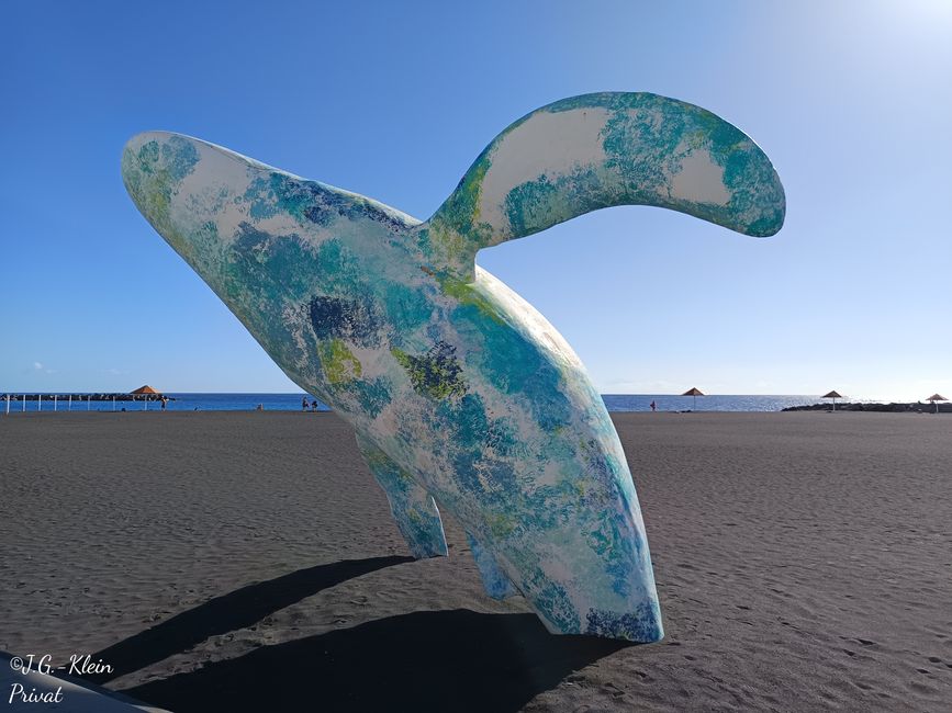 Walsculptur am Strand 