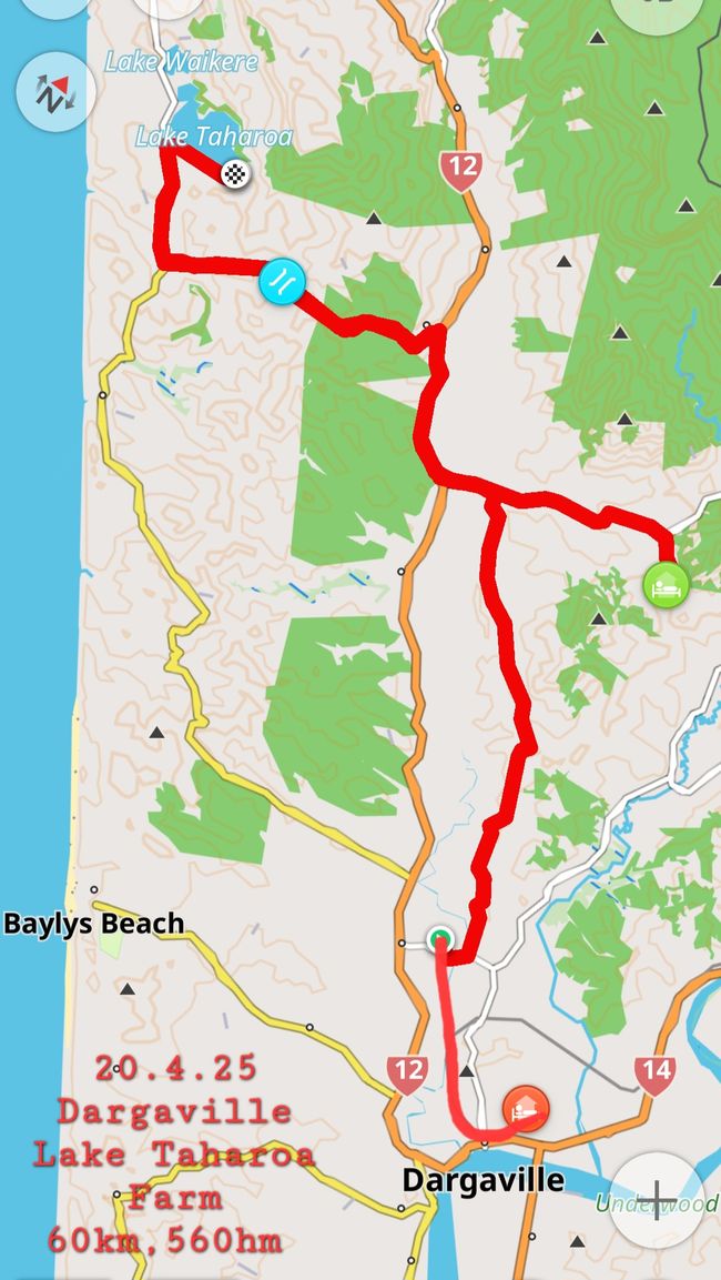 20.4.25 letzte Radtour zum Lake Taharoa
