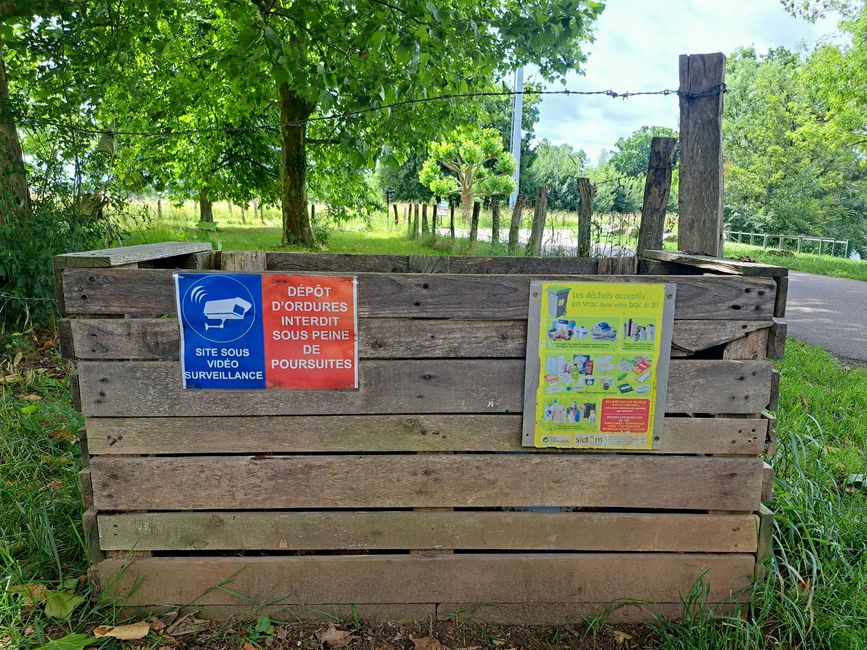 Videoüberwachte Mülltonne