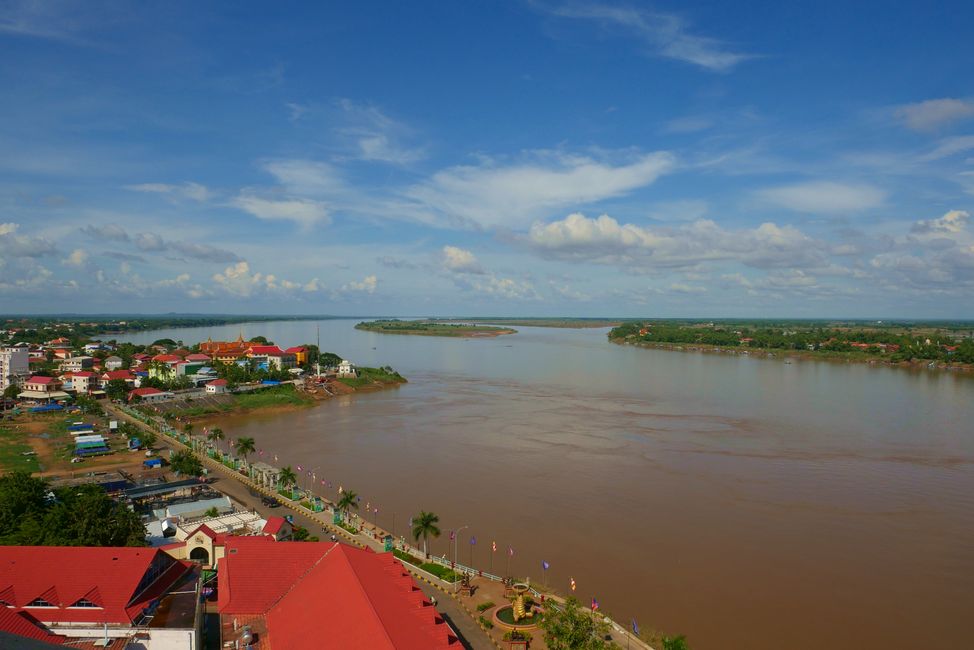 Blick auf den Mekong aus dem 9. Stock
