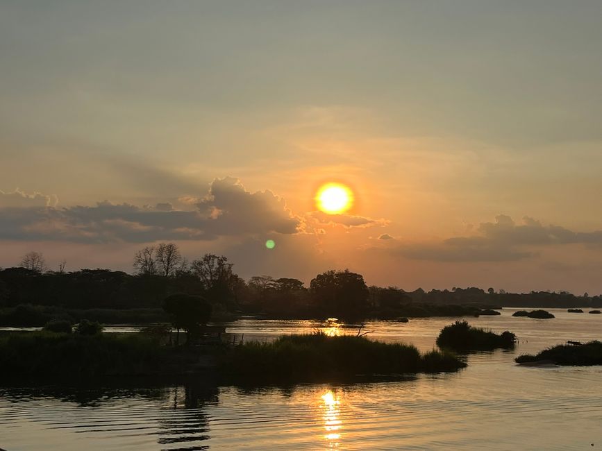 Paisaje isleño en el Mekong