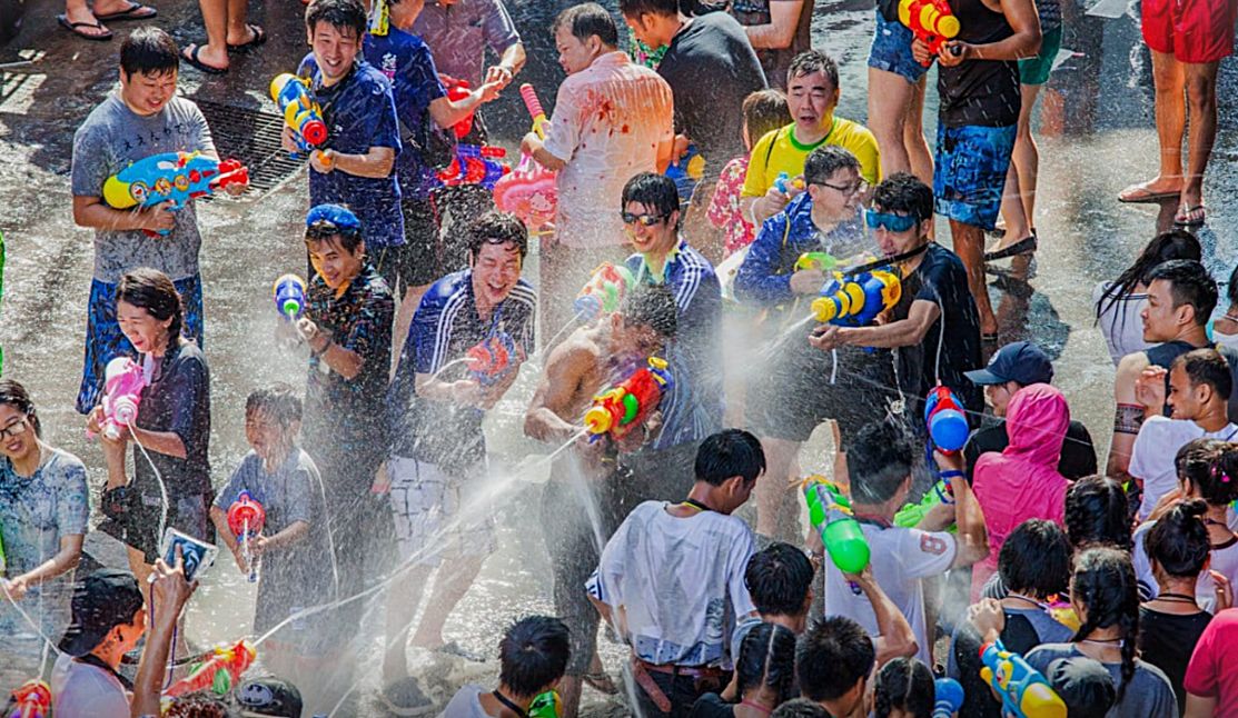 Wasserschlacht in Hua Hin