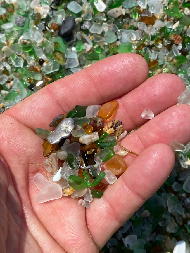 Glass Beach - today an attraction, unfortunately, a former dump to the sea