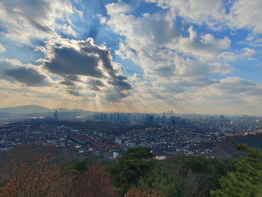 Ein Blick auf den Süden Seouls