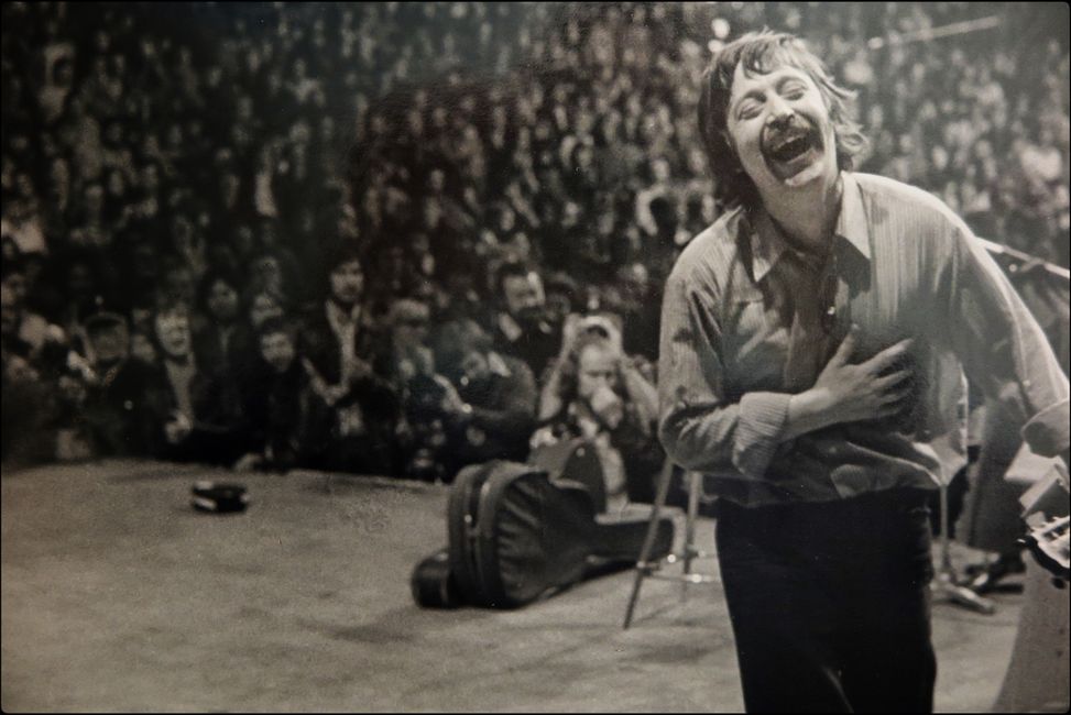 Wolf Biermann in Köln 1976, endlich geschaftt.