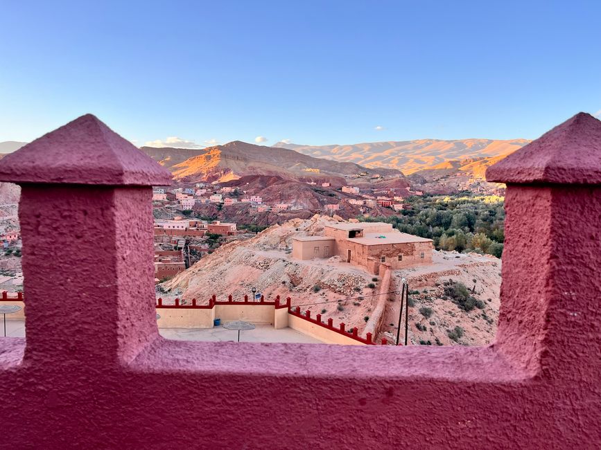 View from Betty's back door at dawn over the Dades Valley
