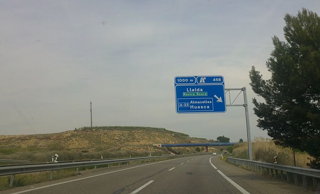 Foto dalla mia auto a Lleida (Catalogna, Spagna) (aprile 2019)