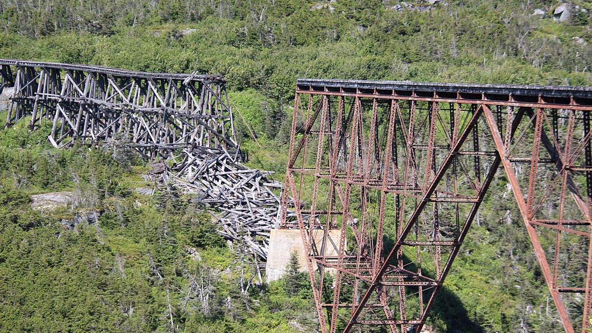 Tag 22: Auf nach Alaska! Ein Erdrutsch, der White Pass & lange Züge